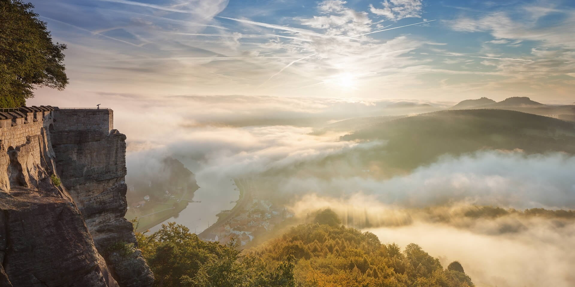 Nebel über dem Elbtal